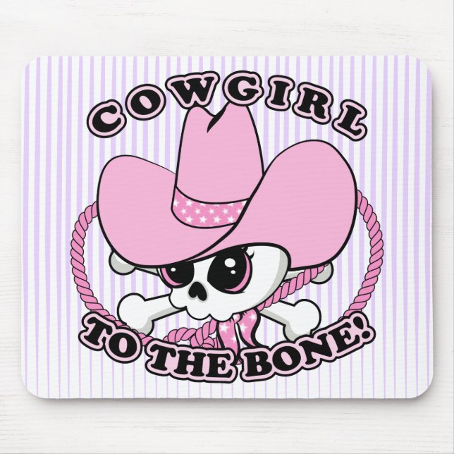 Alfombrilla De Ratón Cowgirl Skull (Frente)