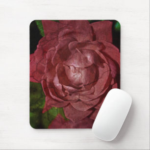 Alfombrilla De Ratón Cracked Red Rose by Shirley Taylor