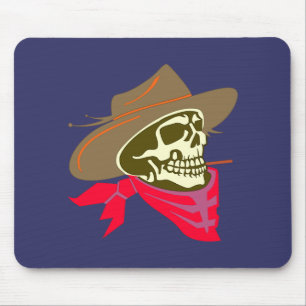 Alfombrilla De Ratón Cráneo calavera skull cowboy