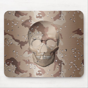 Alfombrilla De Ratón cráneo de Camo del desierto 3D