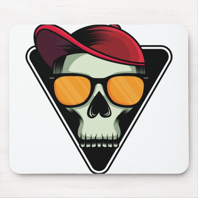 Alfombrilla De Ratón Cráneo de Halloween feliz (Frente)