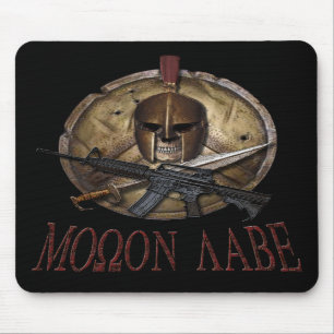 Alfombrilla De Ratón Cráneo espartano de Molon Labe con M-4 Mousepad