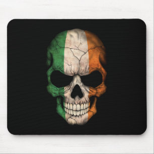 Alfombrilla De Ratón Cráneo irlandés adaptable de la bandera