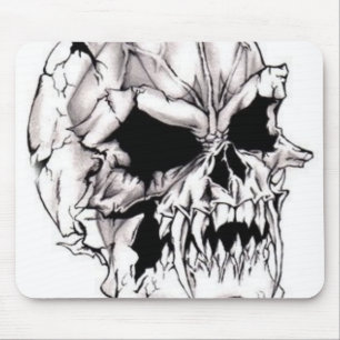 Alfombrilla De Ratón Cráneo mortal malvado asustadizo Mousepad