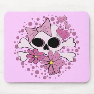 Alfombrilla De Ratón Cráneo punky femenino