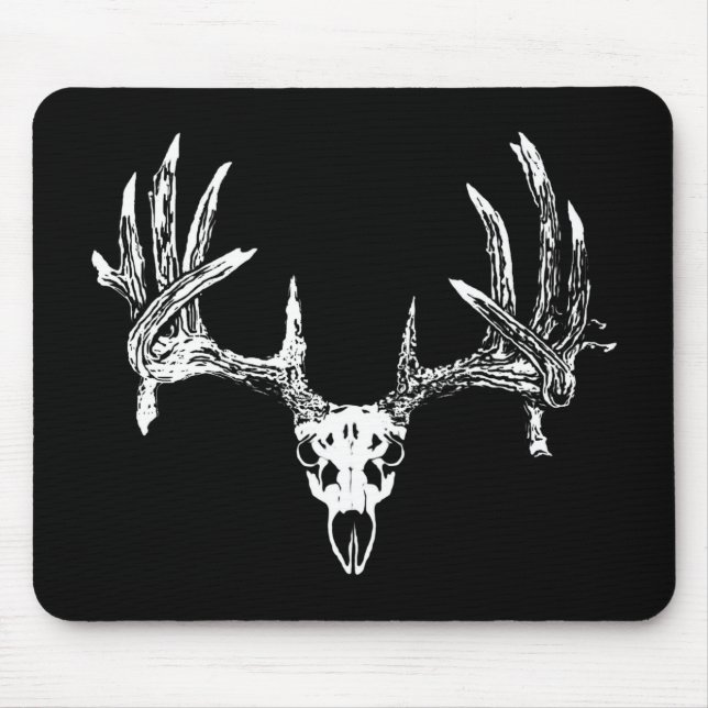 Alfombrilla De Ratón Cráneo w del venado de cola blanca (Frente)
