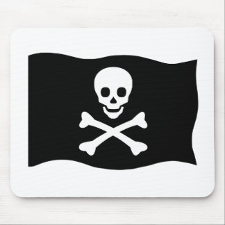 Alfombrilla De Ratón Cráneo y bandera pirata