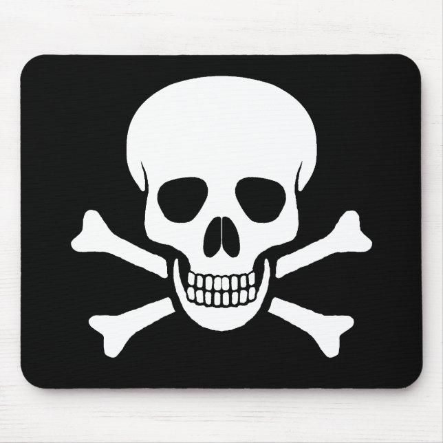 Alfombrilla De Ratón Cráneo y bandera pirata Mousepad (Frente)