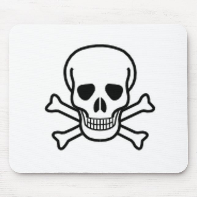 Alfombrilla De Ratón Cráneo y Cruz-huesos (Frente)
