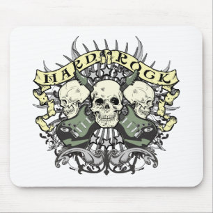 Alfombrilla De Ratón Cráneo y guitarras del heavy