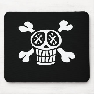 Alfombrilla De Ratón cráneo y mousepad de la bandera pirata