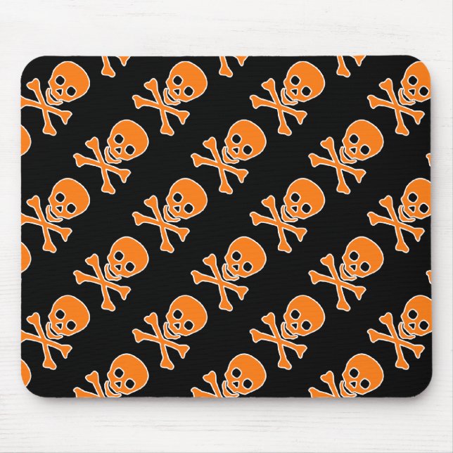 Alfombrilla De Ratón Cráneos Mousepad del pirata de Halloween (Frente)