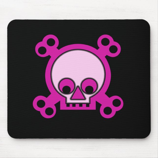 Alfombrilla De Ratón Cráneos rosados Mousepad (Frente)