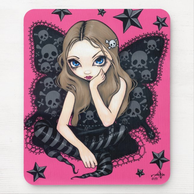 Alfombrilla De Ratón "Cráneos y estrellas" Mousepad (Frente)