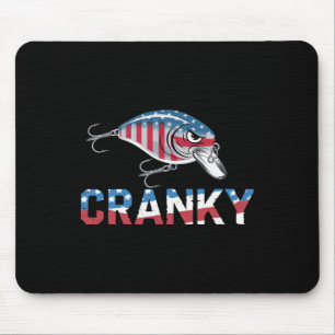 Alfombrilla De Ratón Cranky Usa Crankit Pesca Día del Padre 