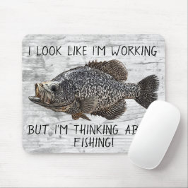 Alfombrilla De Ratón Crappie Panfish Trabajar Funny Angler Guay