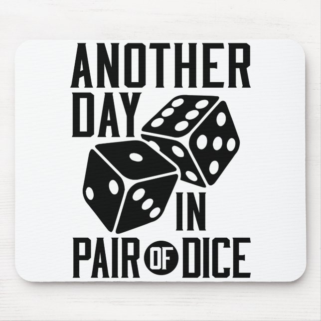 Alfombrilla De Ratón Craps Casino Otro día en par de dados (Frente)