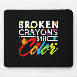 Alfombrilla De Ratón Crayones rotos siguen coloreando la conciencia de