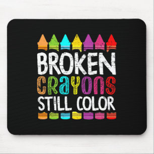 Alfombrilla De Ratón Crayones rotos siguen coloreando los avisos de sal