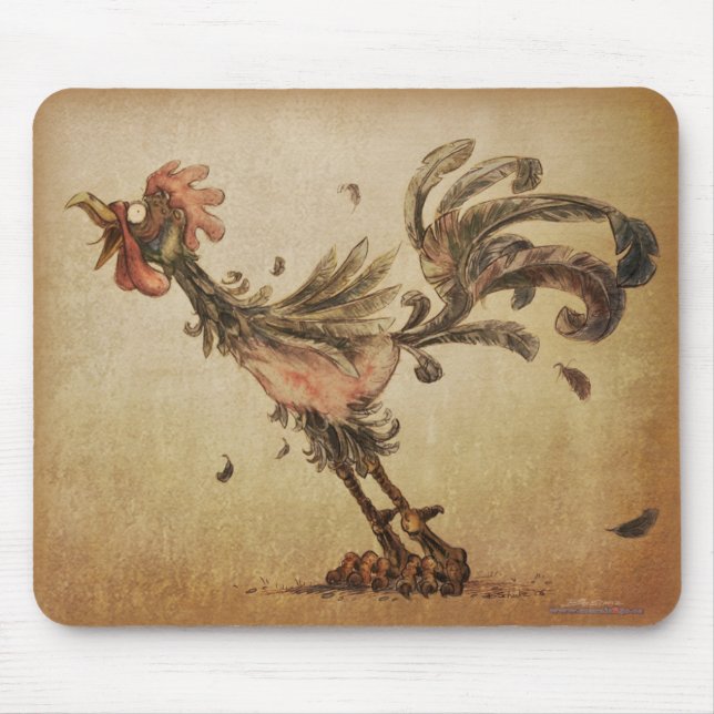 Alfombrilla De Ratón Crazy Rooster (Frente)