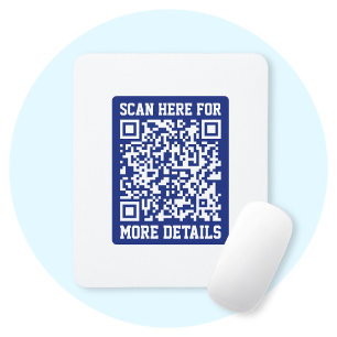 Alfombrilla De Ratón Crea un código QR escaneable Azul Marino (editab