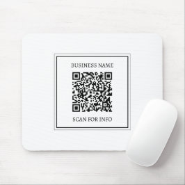 Alfombrilla De Ratón Crea un código QR escaneable | Blanco y negro