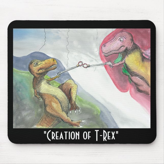 Alfombrilla De Ratón Creación de T-Rex (Frente)