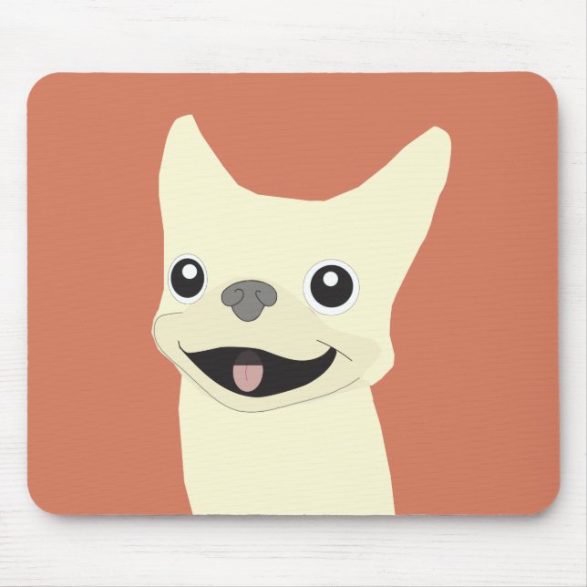 Alfombrilla De Ratón Cream French Bulldog, Terracotta (Frente)