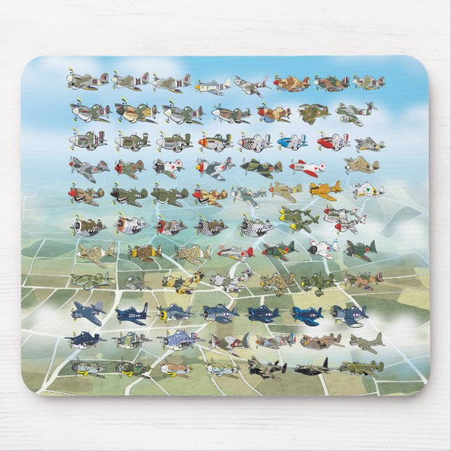 Alfombrilla De Ratón crear su propia caricatura de avión (Frente)