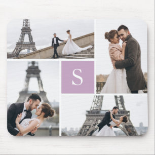 Alfombrilla De Ratón Crear su propia galería monogramada de 4 fotos
