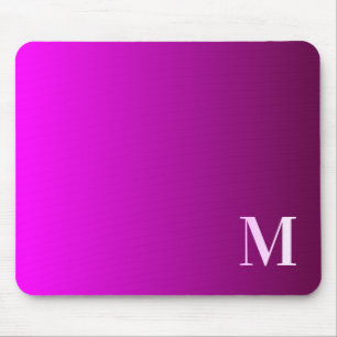 Alfombrilla De Ratón Crear su propio monograma de ormbre magenta