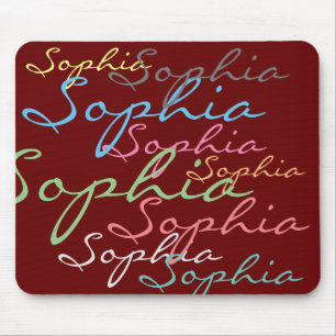 Alfombrilla De Ratón Crear su propio nombre de mensaje de texto caligra