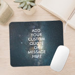 Alfombrilla De Ratón Crear su propio presupuesto<br><div class="desc">Crea tu propia almohadilla de ratón de cita personalizado Personaliza esta impresión poster con tipografía minimalista moderna y fondo de estrellas del cielo nocturno espacial.</div>