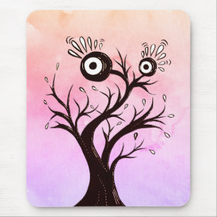 Alfombrilla De Ratón Creatividad de árbol loco arte de tinta fantasía r