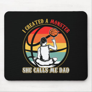 Alfombrilla De Ratón Creé Un Monstruo Que Me Llamó Básquetbol Papá