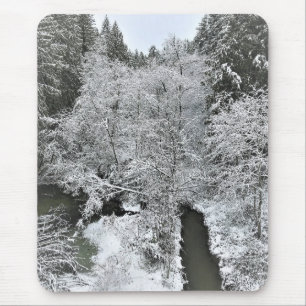 Alfombrilla De Ratón Creek de Boeckman en invierno, Oregón
