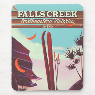 Alfombrilla De Ratón Creek de las cataratas, poster de esquí del norest