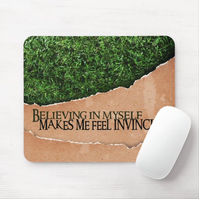Alfombrilla De Ratón "Creer en mí mismo" Motivación Afirmación (Con ratón)