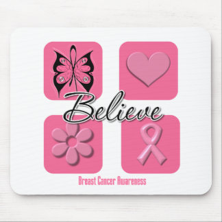 Alfombrilla De Ratón Creer inspiraciones para el cáncer de mama