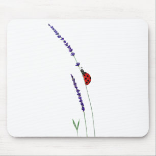 Alfombrilla De Ratón crema roja y lavanda morada