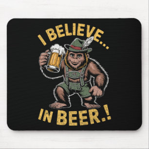 Alfombrilla De Ratón Creo En El Chiste De Beer Funny Bigfoot Lederhosen