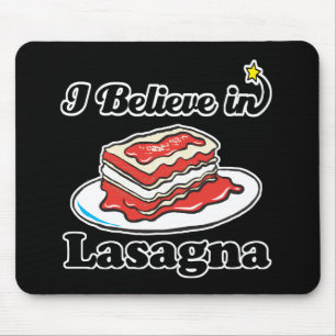 Alfombrilla De Ratón creo en lasagna