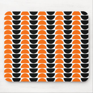 Alfombrilla De Ratón Crescentes alternos en Naranja y negro