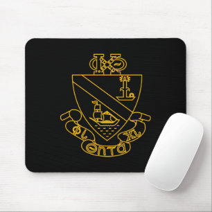 Alfombrilla De Ratón Crest de Phi Chi Theta Oro y Negro
