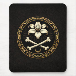 Alfombrilla De Ratón Crest Mouse Pad | Dark Academia Lily & Bones
