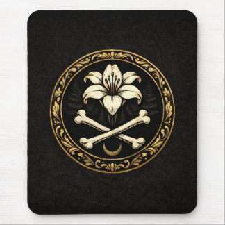 Alfombrilla De Ratón Crest Mouse Pad | Dark Academia Lily & Bones