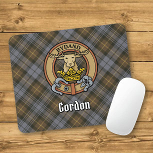 Alfombrilla De Ratón Crestón del Clan Gordon sobre Tartán Deteriorado