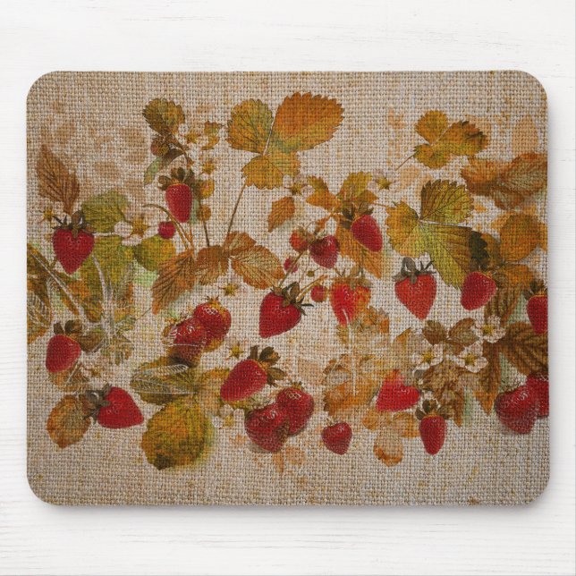 Alfombrilla De Ratón Cretona de fresas de Francia (Frente)