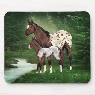 Alfombrilla De Ratón Cría de Yegua Appaloosa Caballo Manchado Arte Occi