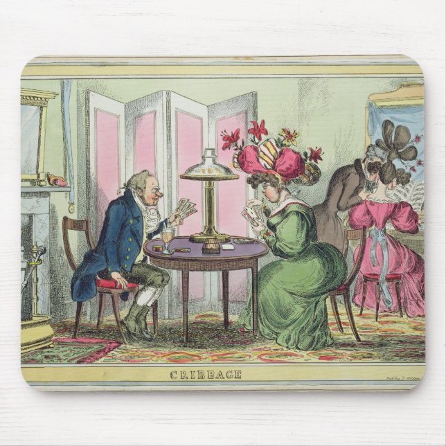 Alfombrilla De Ratón Cribbage, publicado por Thomas McLean, Londres (Frente)